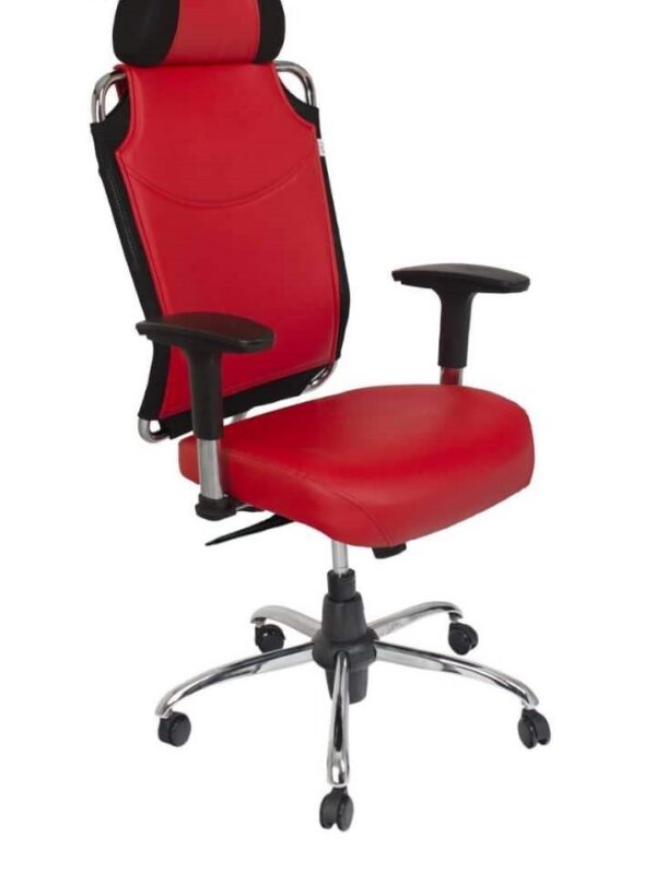 صندلی اداری آرکانو کد B750T2 چرمی قرمز