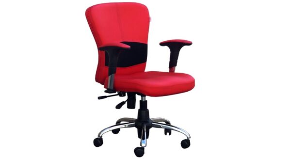 صندلی اداری آرکانو کد S330T چرمی قرمز